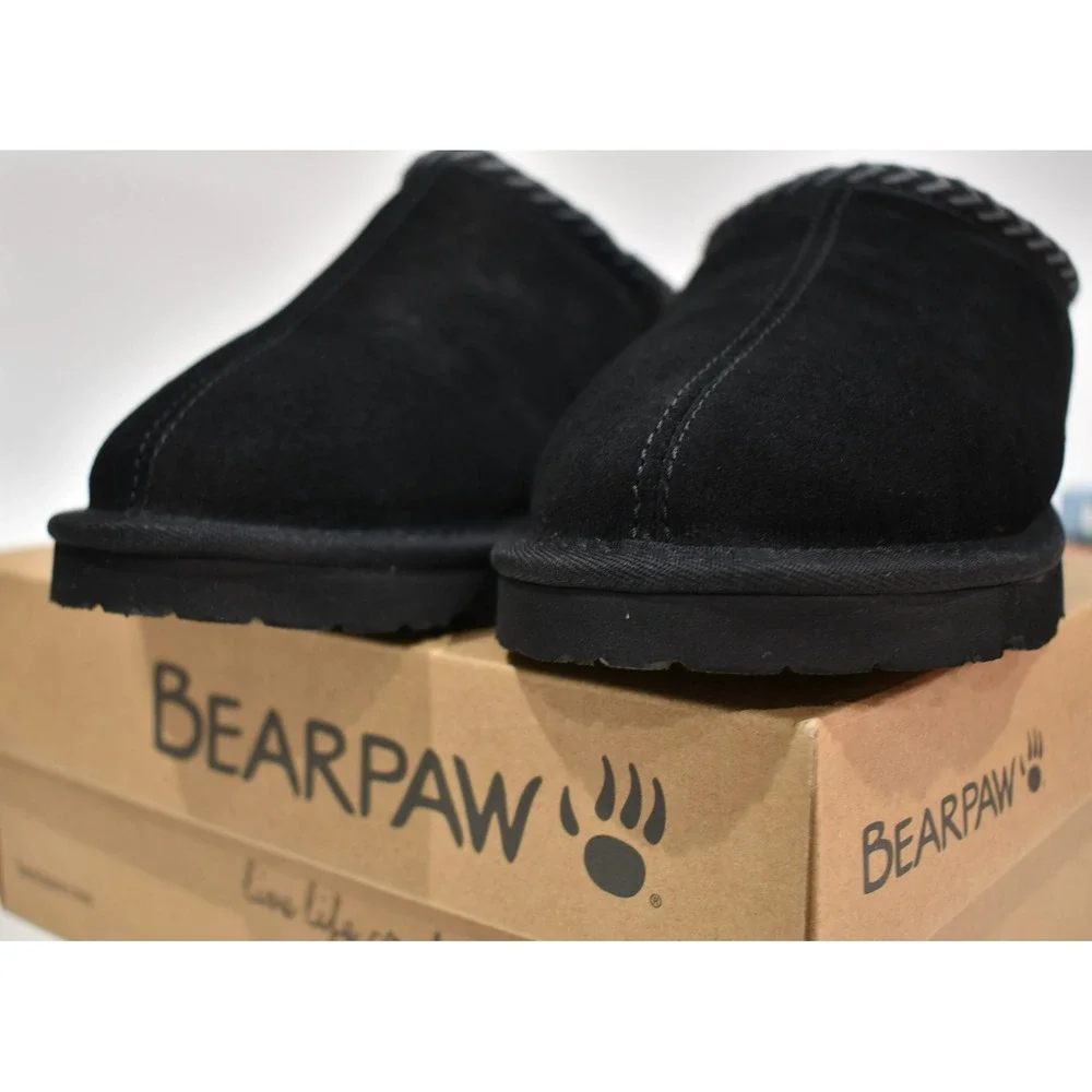 Bearpaw Tabitha Youth Slippers Size 5 Black Gray Chevron 2973Y NIB